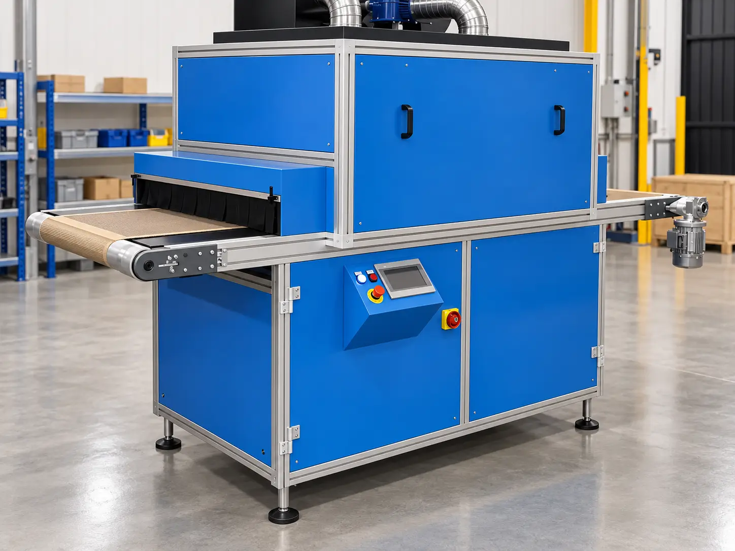 Industrial UV system for wood coating