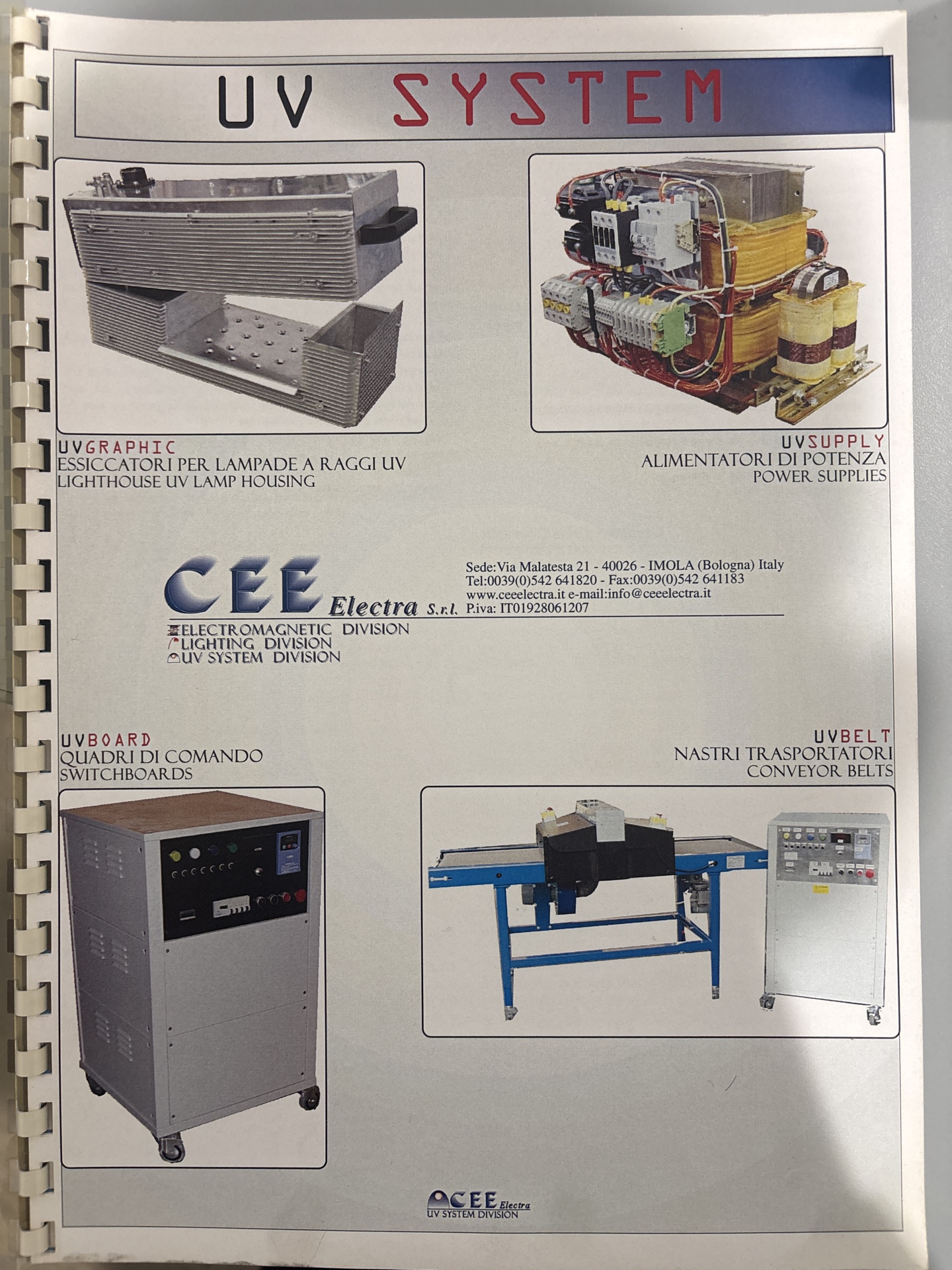 Service e Ricambi UV - dettaglio tecnico