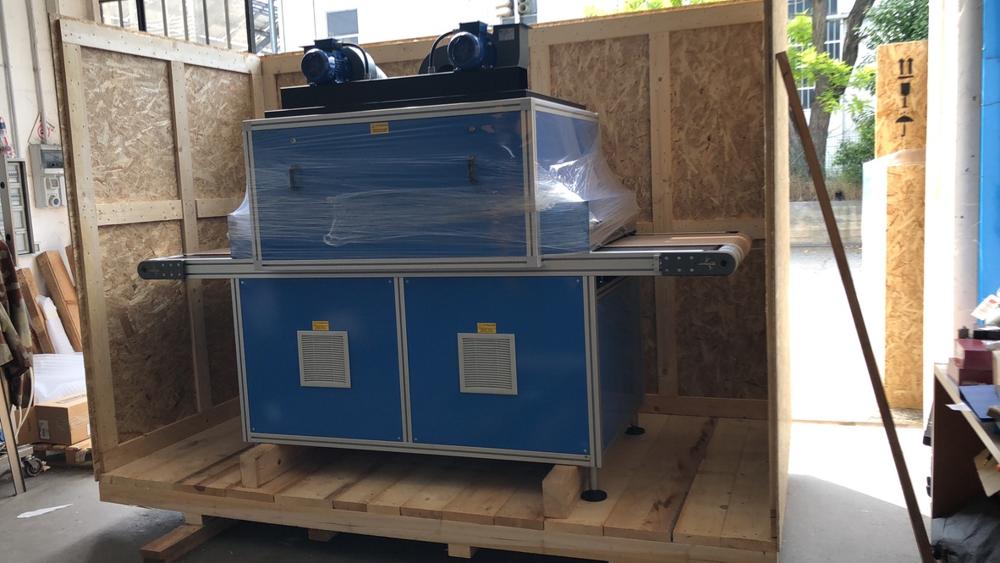 Rotary UV4 Compact protected inside an open shipping crate