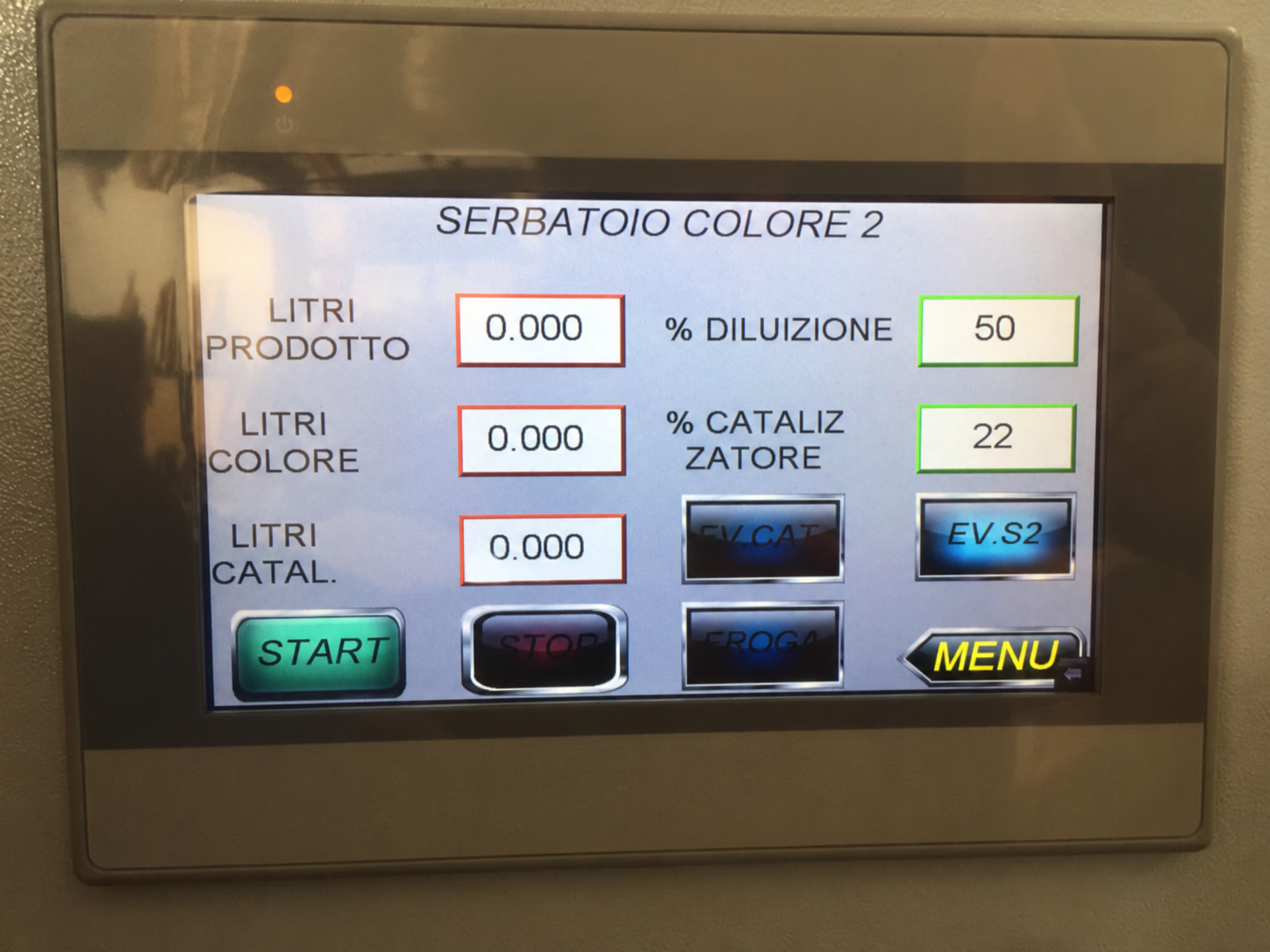 HMI per il dosaggio vernici